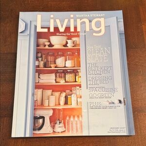 Martha Stewart Living Magazine January 2007 Best Kept Kitchen New Year New Slate